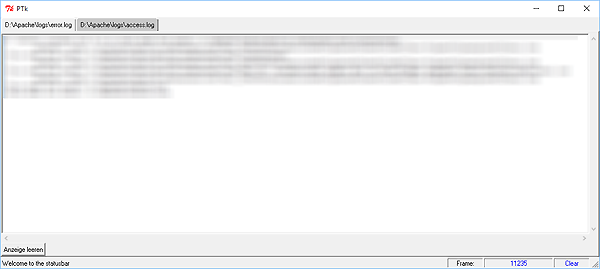 Apache-Logs in Perl/Tk-GUI beobachten