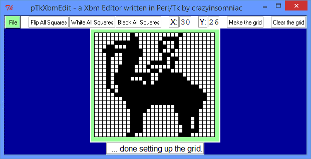 pTkXbmEdit - ein XBM-Editor in der vorherigen Version