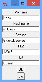 Perl/Tk-GUI mit Eingabefeldern