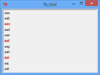 Tk::HList - Beispiel