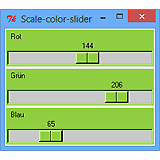Tk::Scale - Slider-Widget