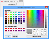 Tk::chooseColor - Widget zur Farbauswahl auf Windows