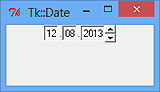 Komplexes Eingabefeld mit Buttons zum Einstellen eines Datums - Tk::Date