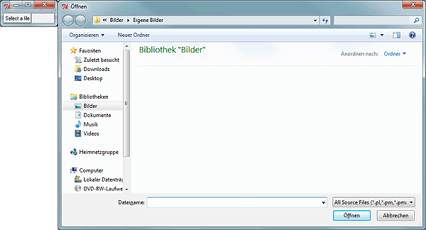 Datei-öffnen-Dialog in Perl/Tk