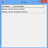 Tabellarische Daten in einer Tk::HList