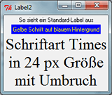 Tk::Label für Textelemente in grafischen Oberflächen