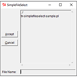 Tk::SimpleFileSelect - alte Alternative zu Tk::FileSelect