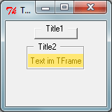 Tk::TFrame - Frame mit Text-Label